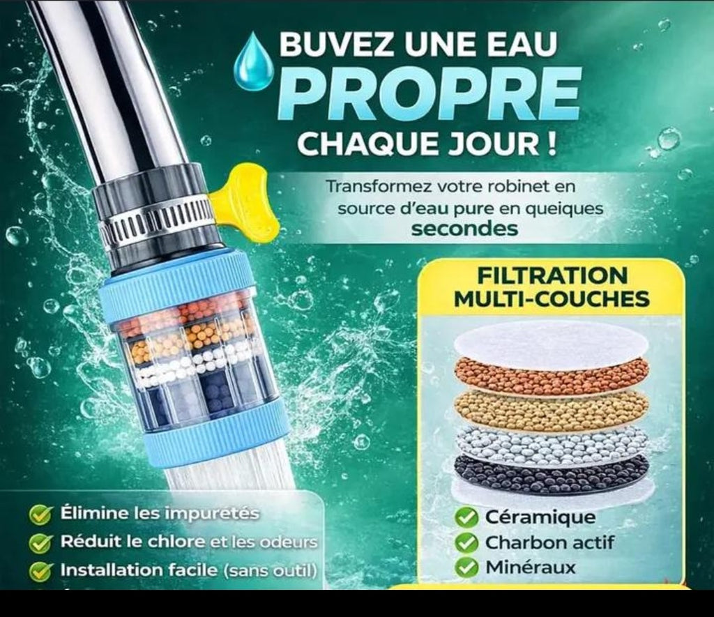 Filtre Robinet Purificateur d'Eau Multi-Couches